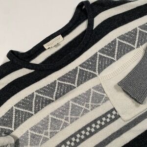 LOVESTITCH Women's Size Small Striped Aztec Print Knit Sweater Wool Angora‎